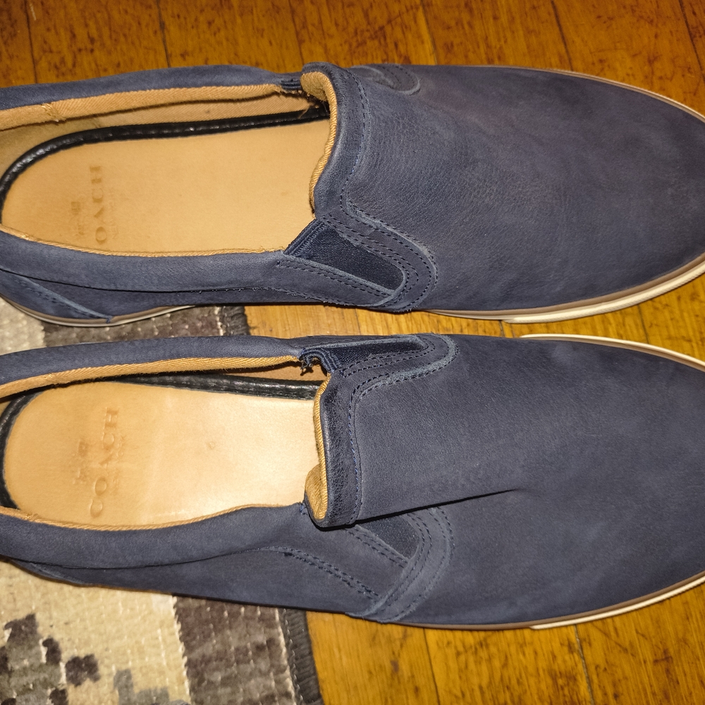 Coach Men's Blue Slip-On Shoes